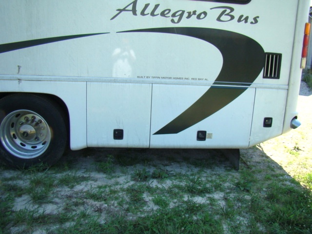 USED ALLEGRO BUS PARTS FOR SALE 2001 ALLEGRO BUS BY TIFFIN RV SALVAGE PARTS  Salvage RV Parts 