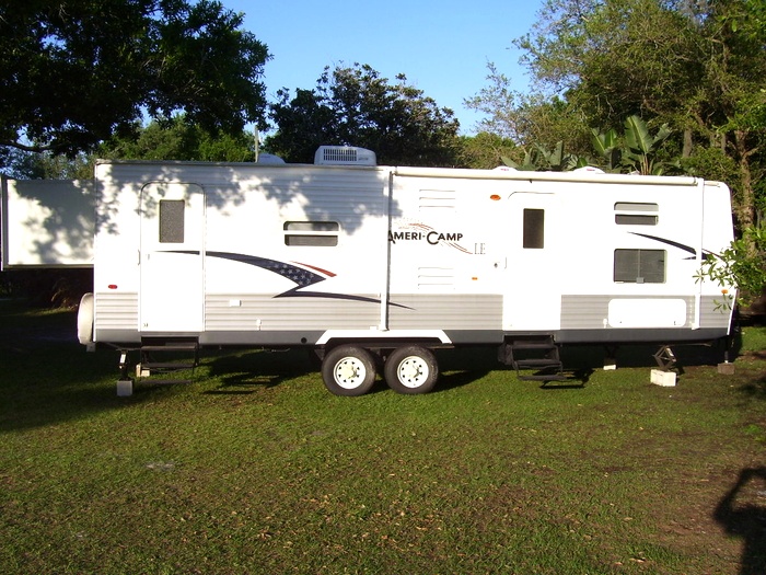 Salvage RV Parts 2007 AMERICAMP 32FT 2SLIDE TRAVEL TRAILERS FOR SALE RVs Campers Motorhomes
