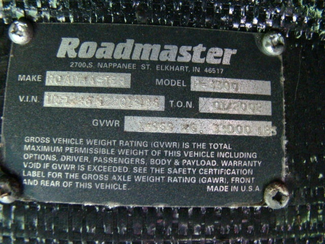 MONACO MOTORHOME PARTS 2002 MONACO WINDSOR RV SALVAGE PARTS AT VISONE Salvage RV Parts 