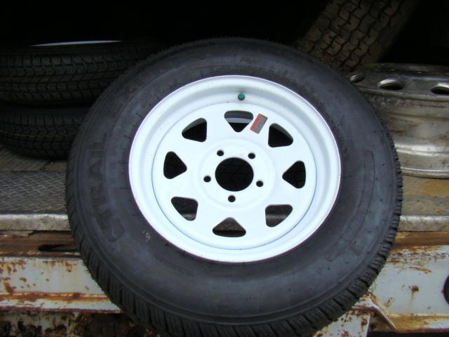 New Tires and Wheels Trail Express ST205x75x15 5Lug Rim Salvage RV Parts 